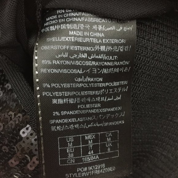 GUESS Black Sequin Inserts Pull On/Elastic Waist Stretch Mini Skirt - Picture 3 of 7